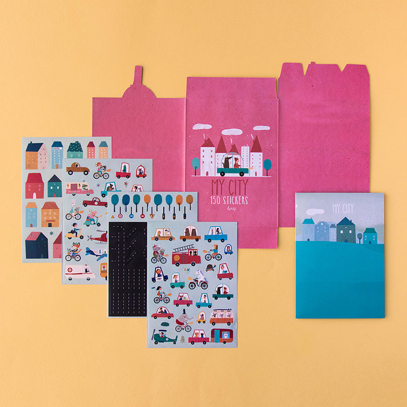 Creative activity with stickers